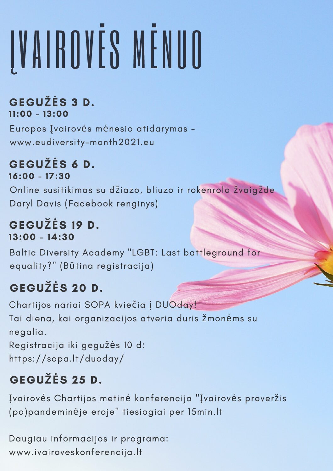 Įvairovės mėnuo renginiai